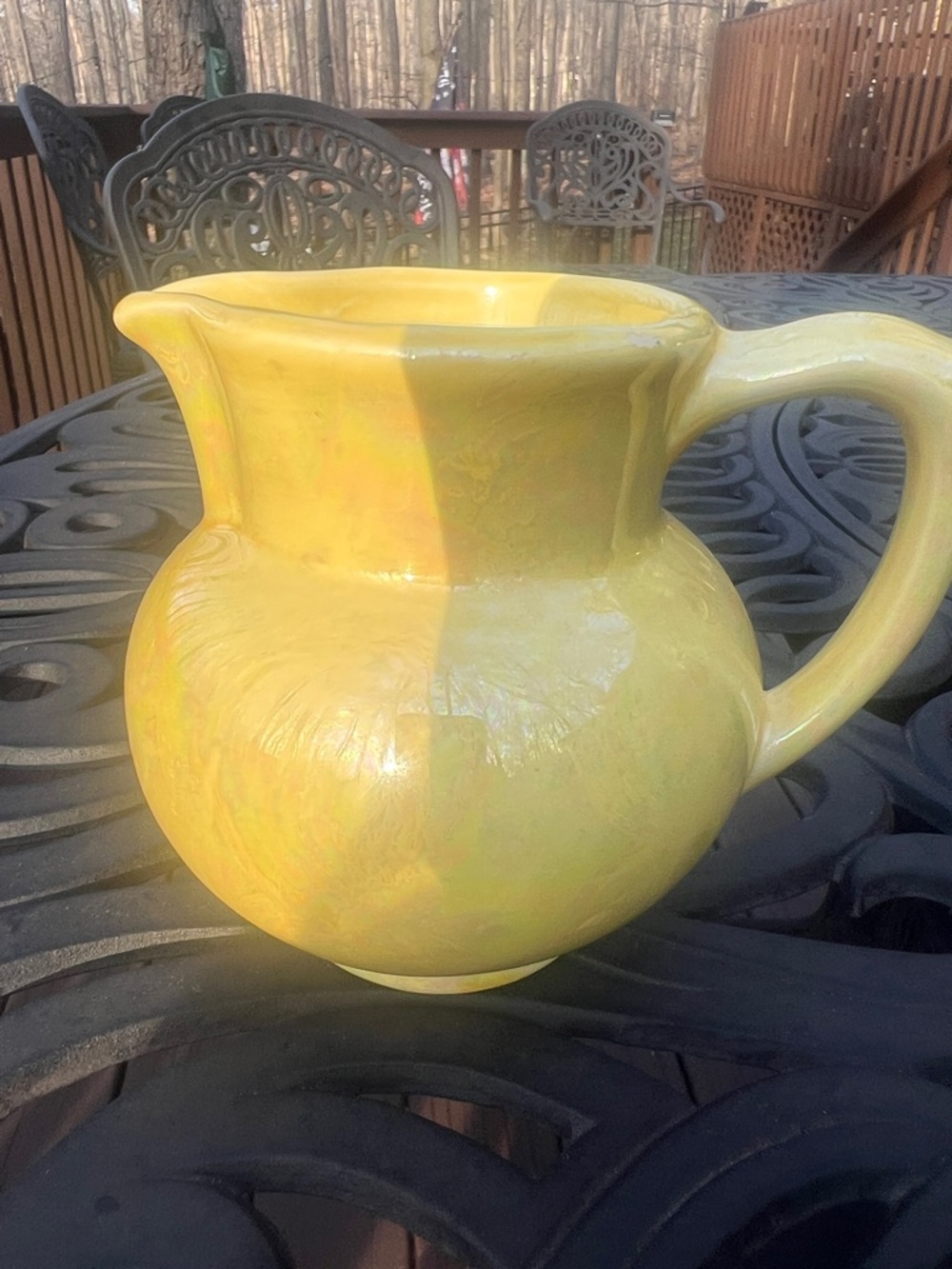 Sunshine Yellow Ceramic Pitcher Vase - the Pantry parade